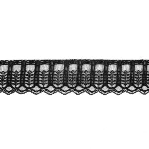 Fine Lace Trim |  Black Fine Lace Trim – 2.75" Fine Lace Trim Black