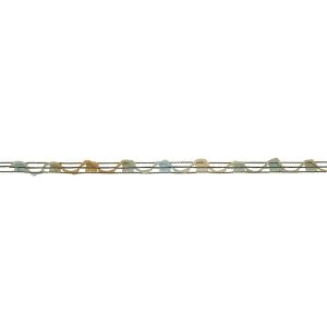 Fine Lace Trim |  Blue, Beige And Black Variegated Rail Lace Trim – 0.375" Fine Lace Trim Fine Lace Trim