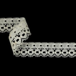 Fine Lace Trim |  Ivory Geometric Lace Trim – 1.625" Fine Lace Trim Fine Lace Trim