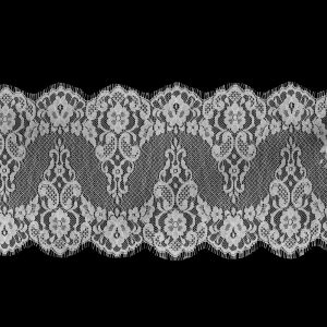 Fine Lace Trim |  White Double Border Lace Trim – 8.5" Fine Lace Trim Fine Lace Trim