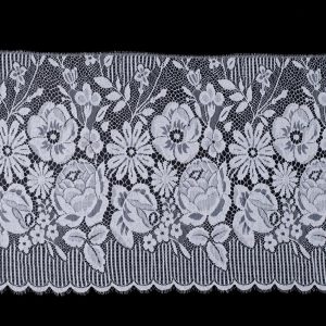 Fine Lace Trim |  White Fine Floral French Lace Trimming – 14" Bridal Lace Trim Bridal Lace Trim