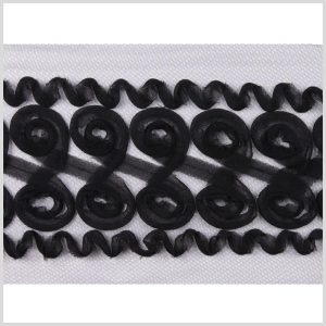 Floral Lace Trim |  4.5" Black Floral Lace Floral Lace Trim Black