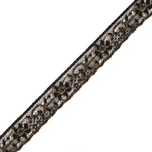 Floral Lace Trim |  Black And Gold Corded Lace Trimming – 1" Corded Lace Trim Black,Gold