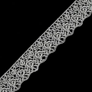 Floral Lace Trim |  Ivory Fine Floral Venise Lace Trim – 1.75" Fine Lace Trim Fine Lace Trim