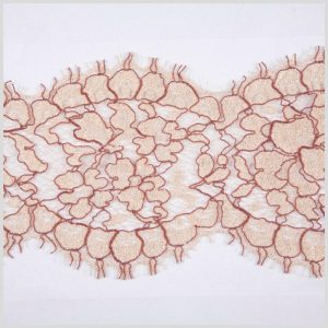 Floral Lace Trim |  Peach French Lace Floral Lace Trim Floral Lace Trim