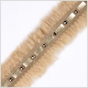 Fur Fringe |  Beige Rabbit Fur Trim Fringe Trim Beige