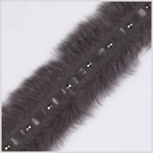 Fur Fringe |  Gray Rabbit Fur Trim Fringe Trim Fur Fringe