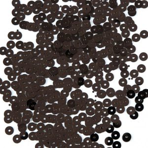 Loose Sequins |  Bag Of Brown Color Loose Sequins With Silver Back – 5Mm Loose Sequins Brown