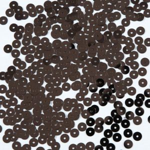 Loose Sequins |  Bag Of Brown Color Loose Sequins With Silver Back – 6Mm Loose Sequins Brown