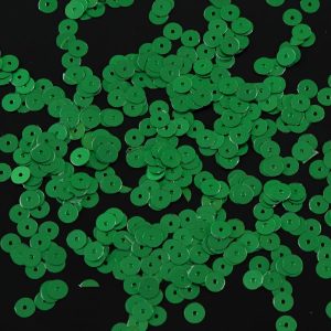 Loose Sequins |  Bag Of Emerald Dull-Bright Loose Sequins – 6Mm Loose Sequins Emerald