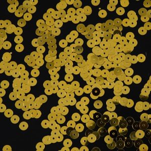 Loose Sequins |  Bag Of Gold Color Loose Sequins With Silver Back – 6Mm Loose Sequins Gold