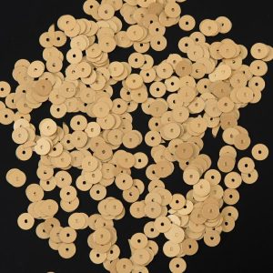 Loose Sequins |  Bag Of Gold Dull-Bright Loose Sequins – 6Mm Loose Sequins Gold