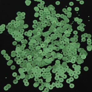 Loose Sequins |  Bag Of Green Color Loose Sequins With Silver Back – 6Mm Loose Sequins Green