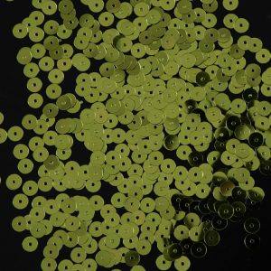 Loose Sequins |  Bag Of Lime Color Loose Sequins With Silver Back – 6Mm Loose Sequins Lime