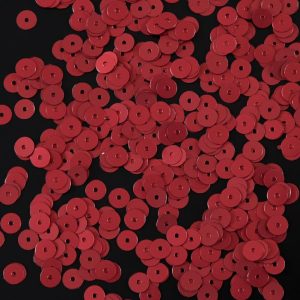 Loose Sequins |  Bag Of Red Dull-Bright Loose Sequins – 6Mm Loose Sequins Loose Sequins