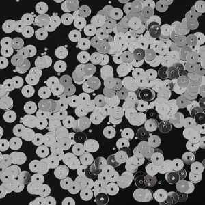 Loose Sequins |  Bag Of Silver Color Loose Sequins With Silver Back – 6Mm Loose Sequins Loose Sequins