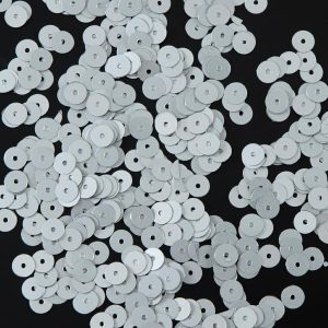 Loose Sequins |  Bag Of Silver Dull-Bright Loose Sequins – 6Mm Loose Sequins Loose Sequins