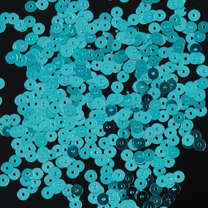 Loose Sequins |  Bag Of Turquoise Color Loose Sequins With Silver Back – 5Mm Loose Sequins Loose Sequins