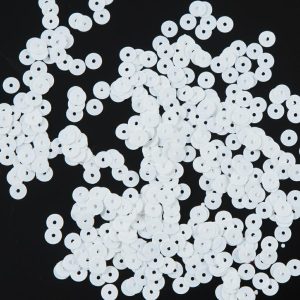 Loose Sequins |  Bag Of White Transparent Bright Loose Sequins – 5Mm Loose Sequins Loose Sequins