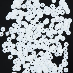 Loose Sequins |  Bag Of White Transparent Bright Loose Sequins – 6Mm Loose Sequins Loose Sequins