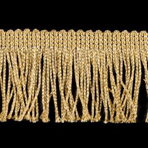 Metallic Fringe |  2" Gold Metallic Fringe Fringe Trim Gold