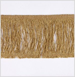 Metallic Fringe |  4" Gold Metallic Fringe Fringe Trim Gold