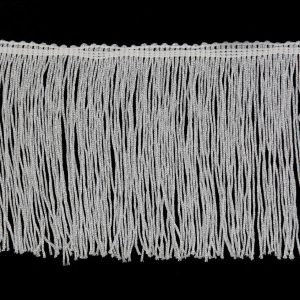 Metallic Fringe |  6" Silver Metallic Fringe Fringe Trim Metallic Fringe