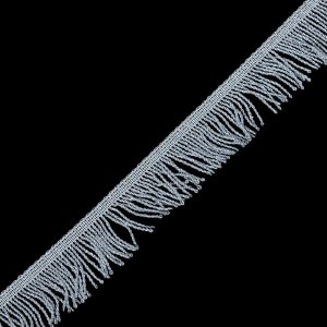 Metallic Fringe |  Silver Metallic Twisted Fringe – 2" Fringe Trim Metallic Fringe