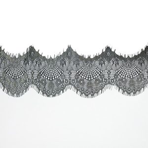 Metallic Lace Trim |  Metallic Black And Gold Scalloped Lace Trim – 4" Fine Lace Trim Fine Lace Trim