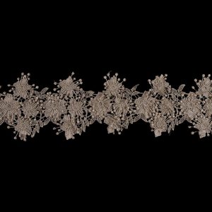 Metallic Lace Trim |  Metallic Silver Floral Lace Trim – 4.5" Floral Lace Trim Floral Lace Trim