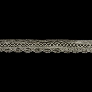 Metallic Lace Trim |  Metallic Silver Scalloped Bobbin Lace Trim – 0.875" Lace Trim Ice Palace