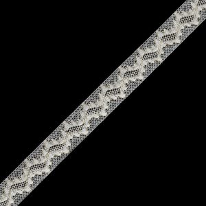 Metallic Lace Trim |  White/Metallic Gold Crochet Trim – 1" Crochet Lace Trim Crochet Lace Trim