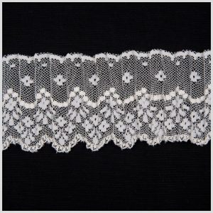 Pleated Lace Trim |  2.5" White Pleated Lace Lace Trim Pleated Lace Trim