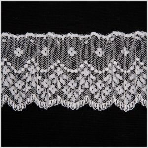 Pleated Lace Trim |  2.5" White Pleated Lace Lace Trim Pleated Lace Trim