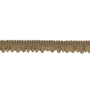 Ruffled Lace Trim |  Desert Beige Ruffled Stretch Lace Trimming – 0.625" Crochet Lace Trim Crochet Lace Trim