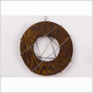 Sewing Pendants |  50Mm Brown Wood Pendant Sewing Pendants Brown