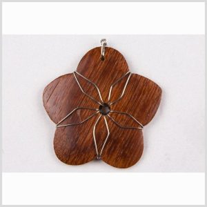 Sewing Pendants |  50Mm Brown Wood Pendant Sewing Pendants Brown