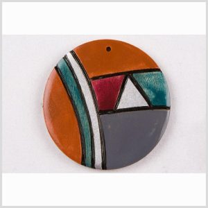 Sewing Pendants |  Terracotta/Gray/Magenta/Emeral Wood Pendant Sewing Pendants Sewing Pendants