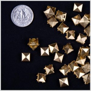 Spikes And Studs |  3/8" Gold Pyramid Nailheads Spikes And Studs Gold