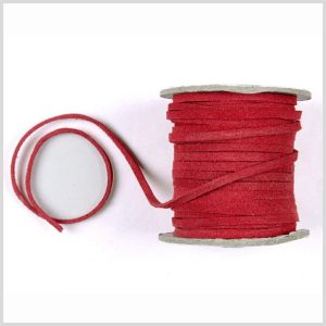 Suede Cords |  Red Suede Cord – 3 X 1.5 Mm Cords Red