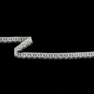 Vintage Lace Trim |  Vintage White Beaded Fine Lace With Picot Edge – 0.5" Beaded Lace Trim Beaded Lace Trim