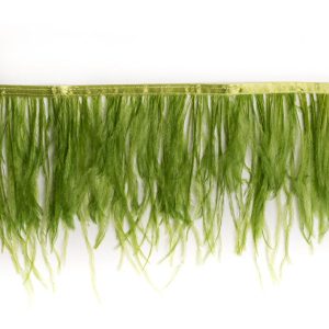 Feather Fringe |  6" Single Ply Green Ostrich Fringe Feather Fringe Feather Fringe