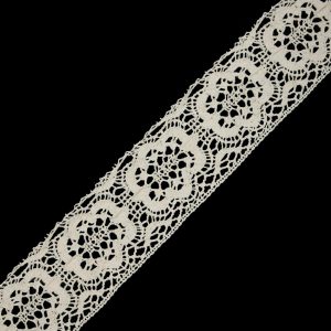 Crochet Lace Trim |  Natural Crochet Lace Trim – 2.75" Crochet Lace Trim Beige