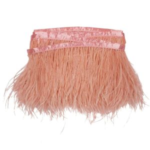 Feather Fringe |  Dark Pink Single Ply Ostrich Feather Fringe Trim – 5" Feather Fringe Feather Fringe