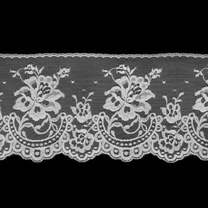 Floral Lace Trim |  Off-White Floral Lace Trimming – 6.5" Floral Lace Trim Floral Lace Trim