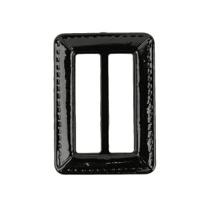 Buckles |  Black Faux Leather Slider – 2.125" L X 1.5" W Buckles Buckles