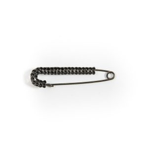 Decorative Pins |  Gunmetal And Black Tactile Safety Pin – 3" X 0.75" Decorative Pins Decorative Pins