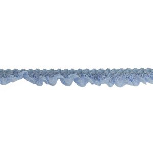 Ruffled Lace Trim |  Periwinkle Criss Cross Crochet Trimming – 0.625" Crochet Lace Trim Crochet Lace Trim